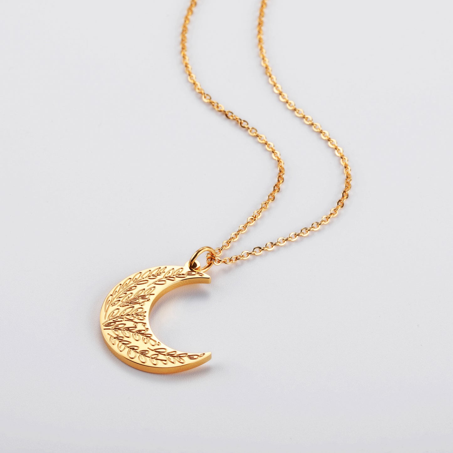 Darjali Jewelry Botanical Moon Necklace 18K Gold